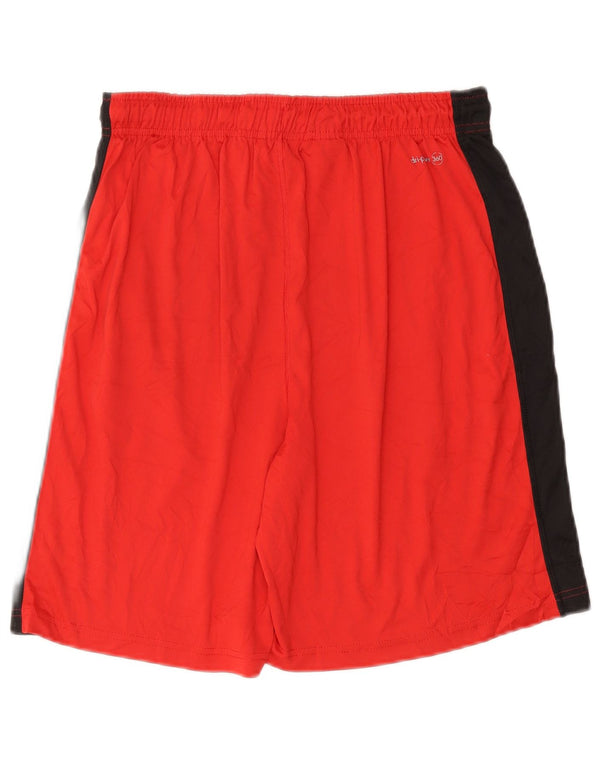 RUSSELL ATHLETIC Mens Sport Shorts Medium Red Colourblock Polyester