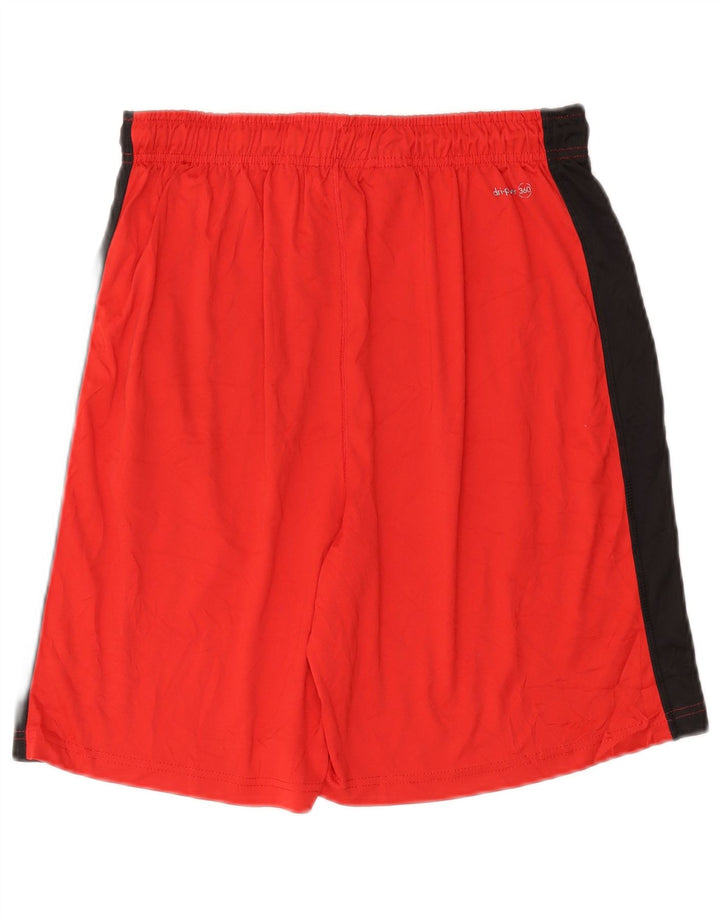 RUSSELL ATHLETIC Mens Sport Shorts Medium Red Colourblock Polyester