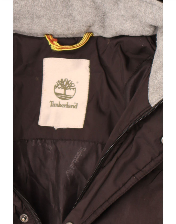 TIMBERLAND Boys Hooded Padded Jacket 10-11 Years Brown