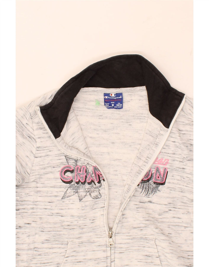 CHAMPION Girls Graphic Tracksuit Top Jacket 9-10 Years Medium  Grey | Vintage Champion | Thrift | Second-Hand Champion | Used Clothing | Messina Hembry 