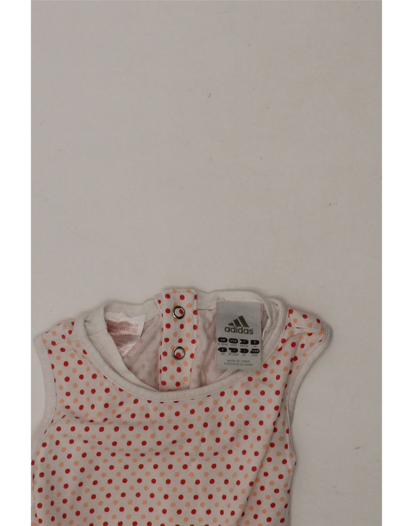 ADIDAS Baby Girls Graphic Vest Top 12-18 Months Red Polka Dot Vintage Adidas and Second-Hand Adidas from Messina Hembry 