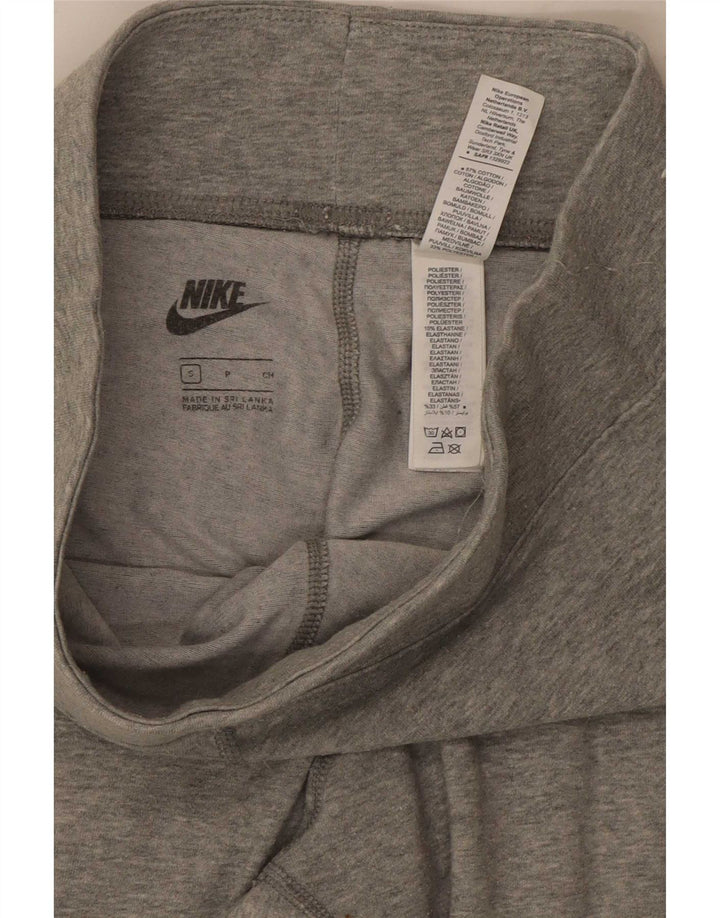 Nike Womens Graphic Leggings UK 8 Small Grey Cotton
