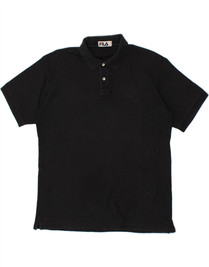 FILA Mens Polo Shirt IT 56 XL Black Cotton Vintage Fila and Second-Hand Fila from Messina Hembry 