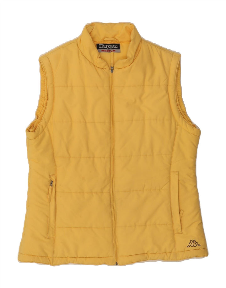 KAPPA Mens Padded Gilet UK 38 Medium Yellow Polyester Vintage Kappa and Second-Hand Kappa from Messina Hembry 
