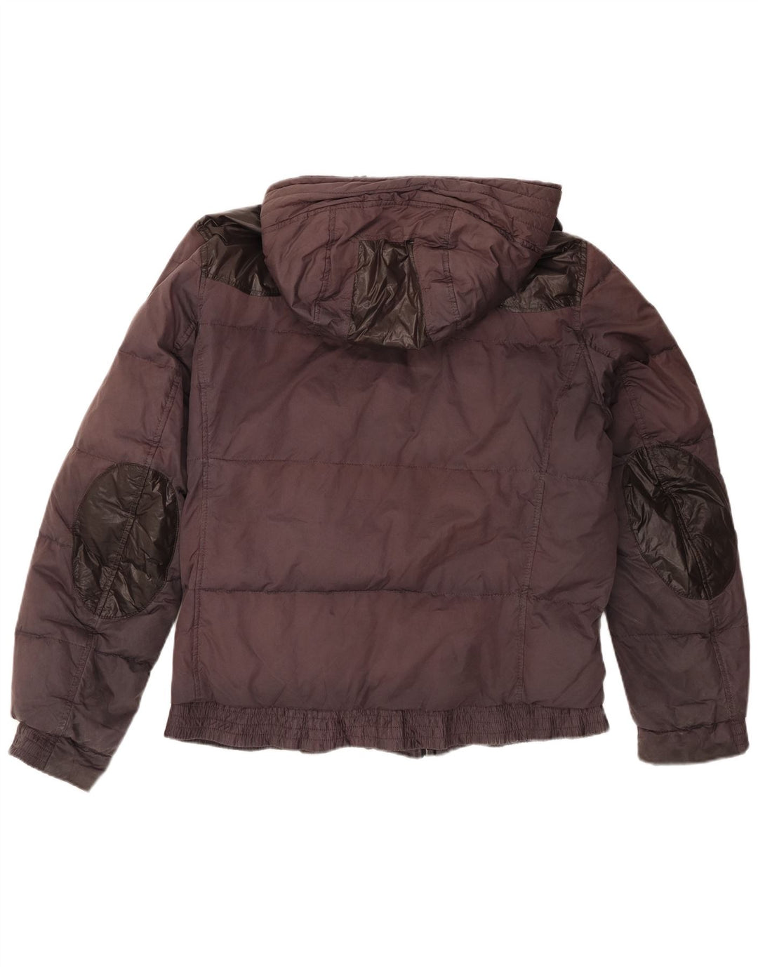 Hugo Boss Mens Hooded Padded Jacket UK 38 Medium Maroon