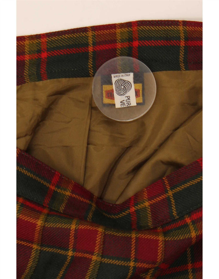 Steinbock Womens Knife Pleated Skirt W32 Large  Red Check