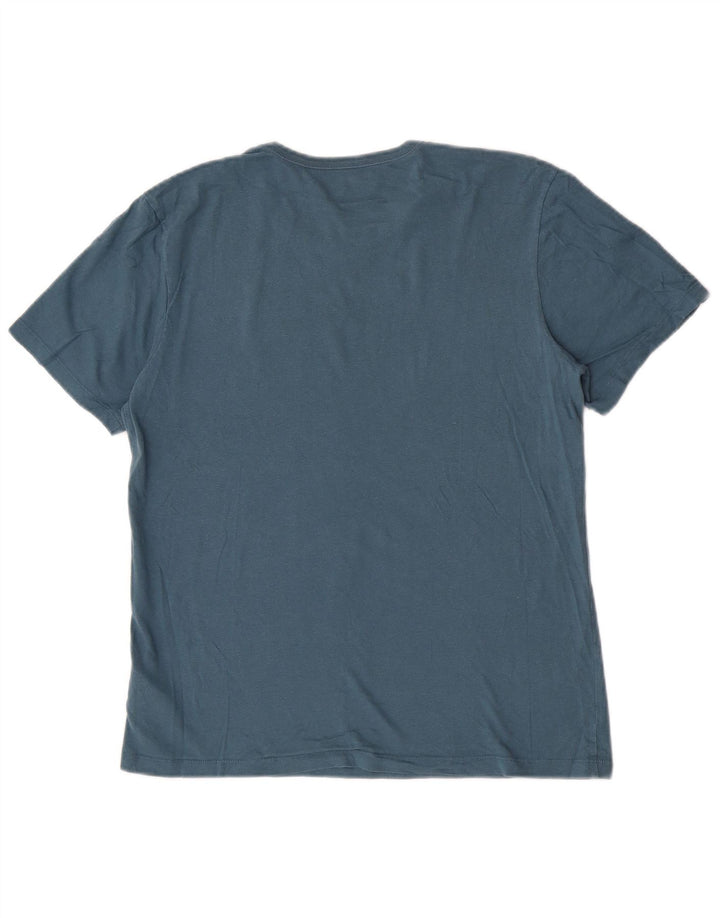 Hugo Boss Mens T-Shirt Top Medium Blue Cotton