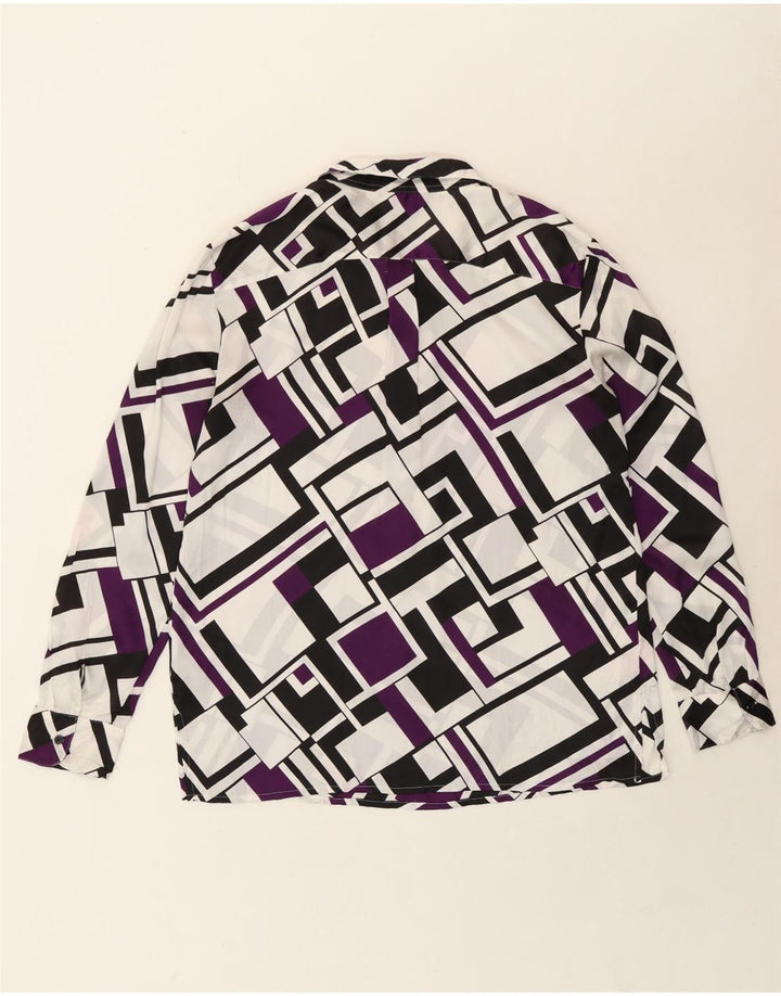 RALPH LAUREN Womens Shirt Blouse UK 16 Large Multicoloured Geometric Vintage Ralph Lauren and Second-Hand Ralph Lauren from Messina Hembry 