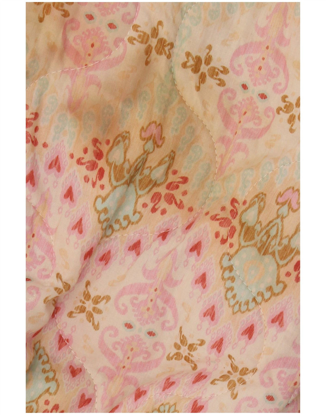 Vintage Womens Bomber Oversized Padded Jacket UK 14 Medium Pink Paisley