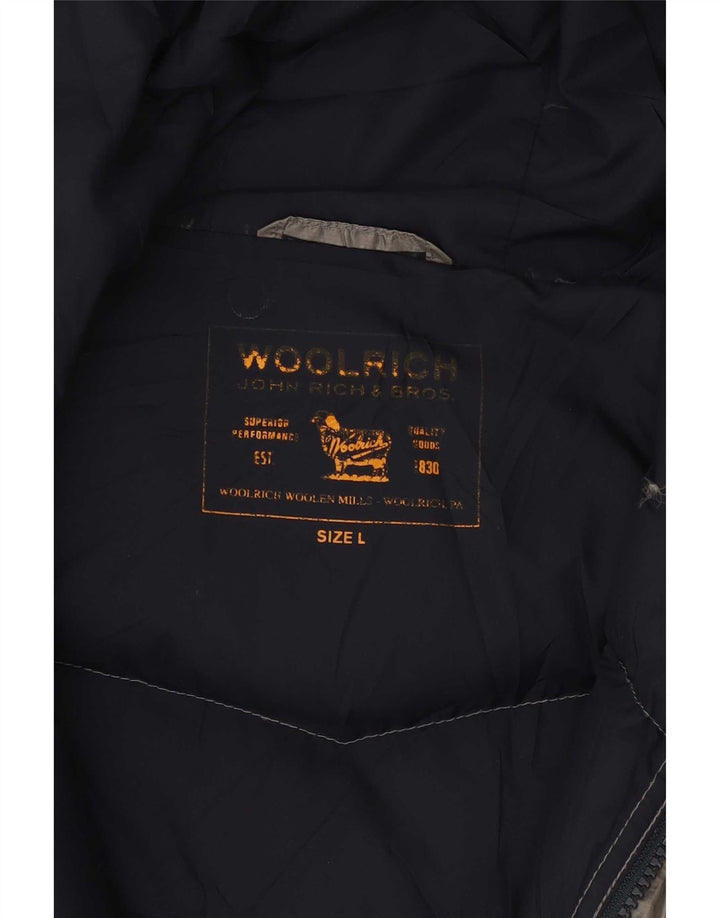 Woolrich Mens Hooded Padded Jacket UK 40 Large Grey