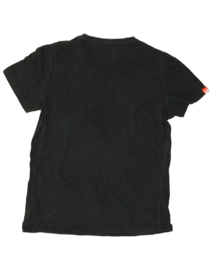 Superdry Mens T-Shirt Top Large Black Cotton