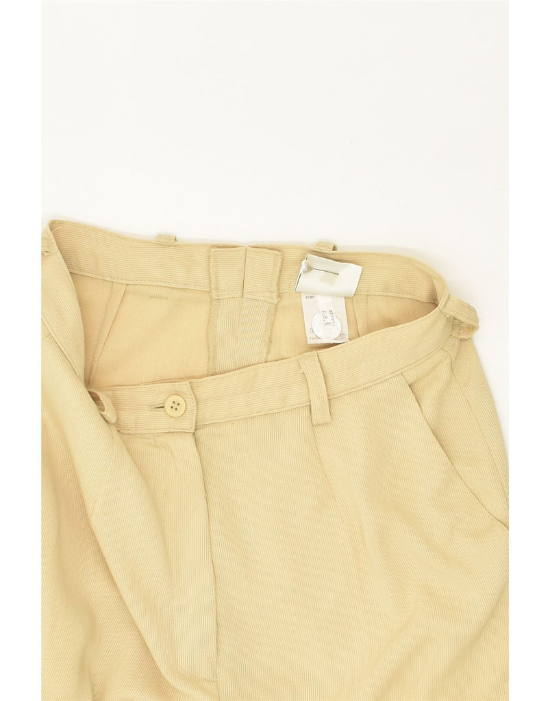 VINTAGE Womens High Waist Casual Trousers UK 12 Medium W28 L24 Yellow | Vintage Vintage | Thrift | Second-Hand Vintage | Used Clothing | Messina Hembry 