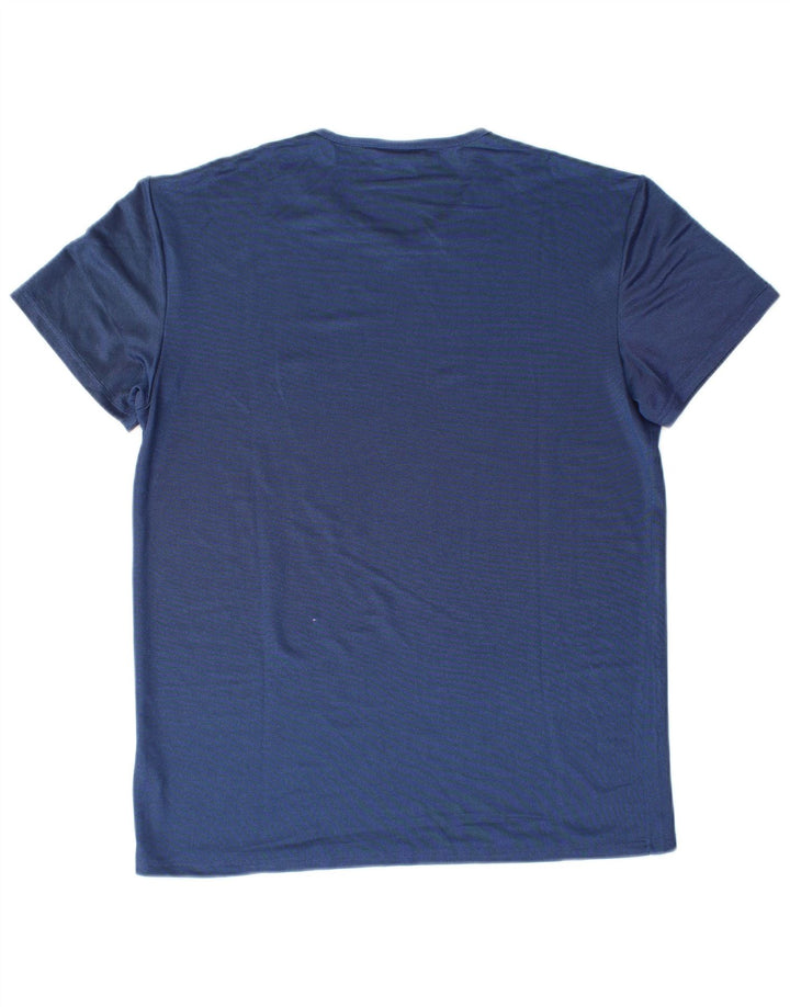 FILA Womens T-Shirt Top UK 14 Large Blue Polyester