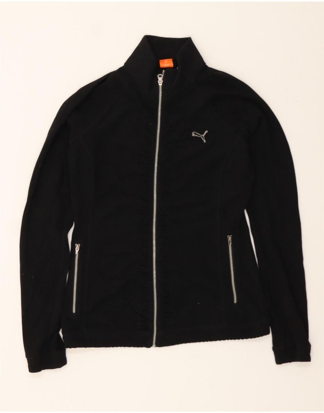 PUMA Womens Tracksuit Top Jacket UK 10 Small Black Polyester