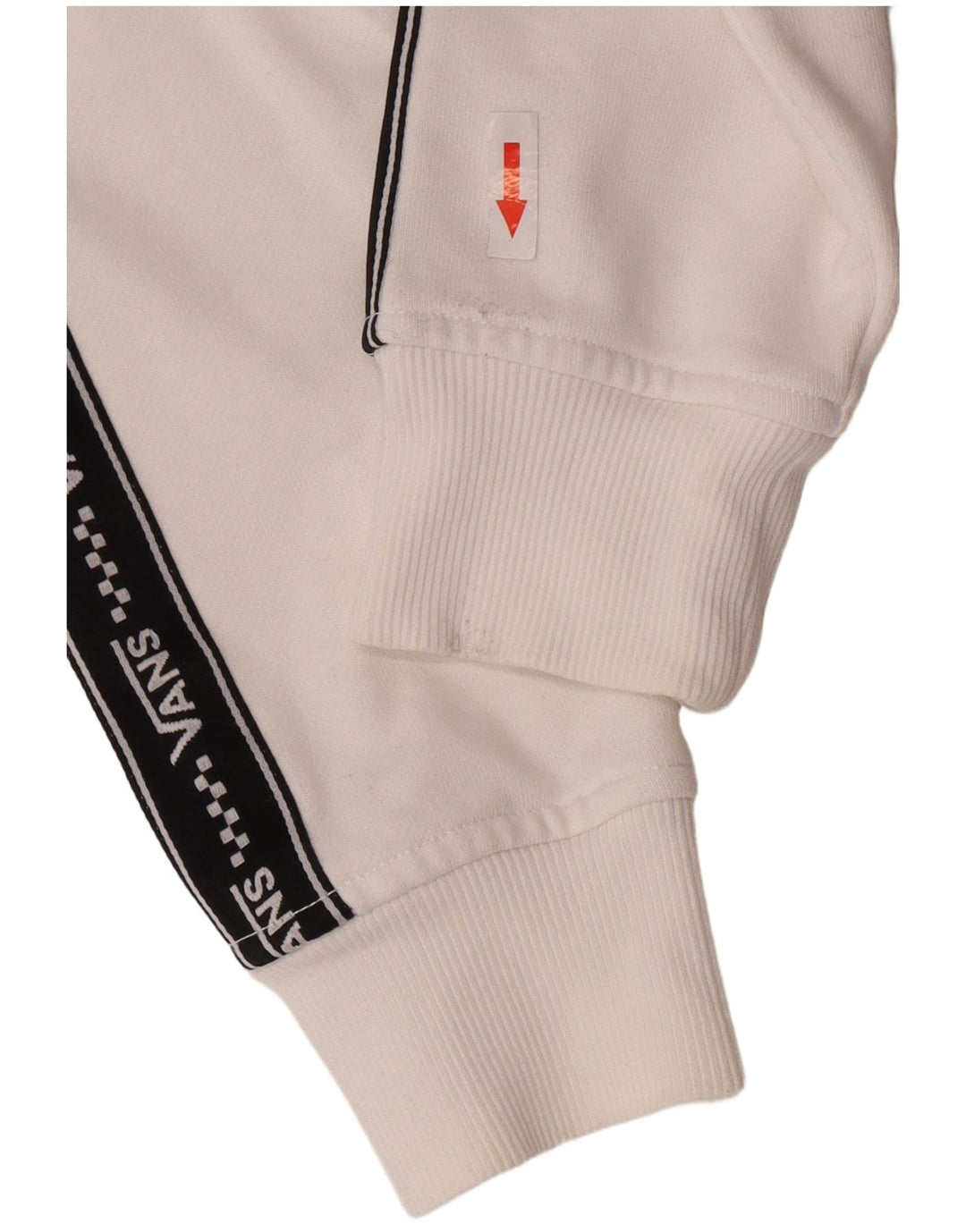 Vans Mens Graphic Hoodie Jumper Small White Colourblock Cotton
