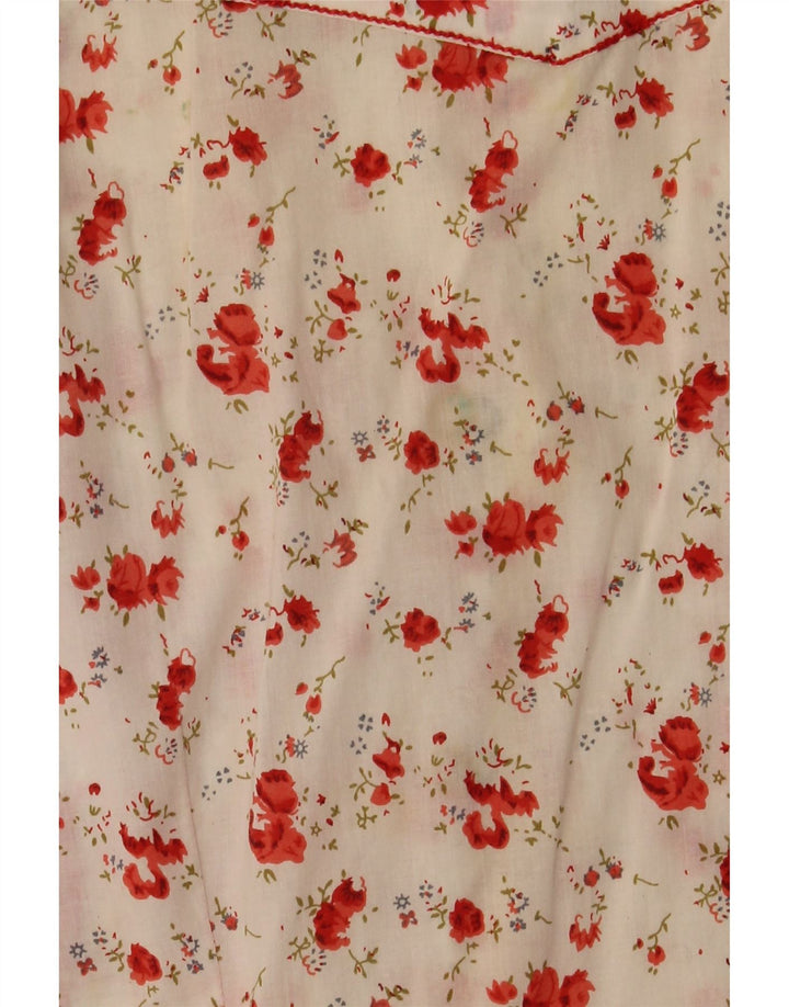 Marlboro Classics Womens Regular Fit Shirt Blouse UK 14 Medium White Floral