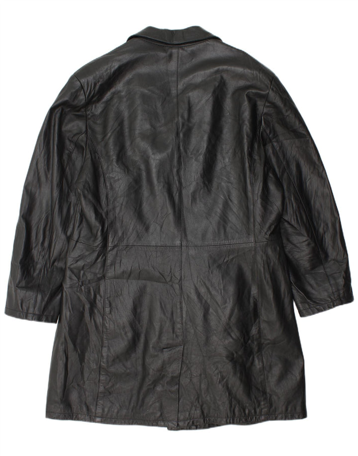 MARTIN'S Mens Leather Coat IT 52 XL Black Leather