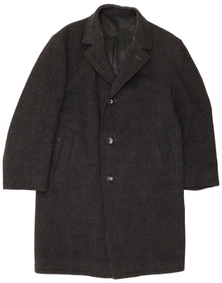 Vintage Mens Overcoat UK 38 Medium Grey