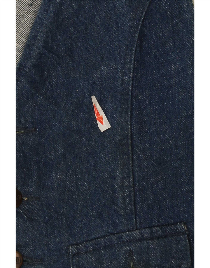 Marshal Womens Denim Waistcoat UK 14 Medium Blue Cotton