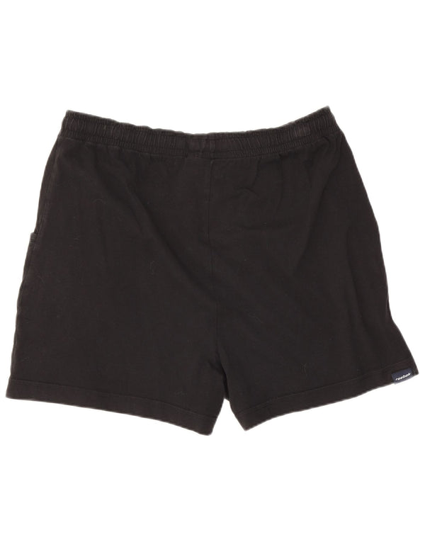 Reebok Womens Sport Shorts UK 14 Large Black Cotton