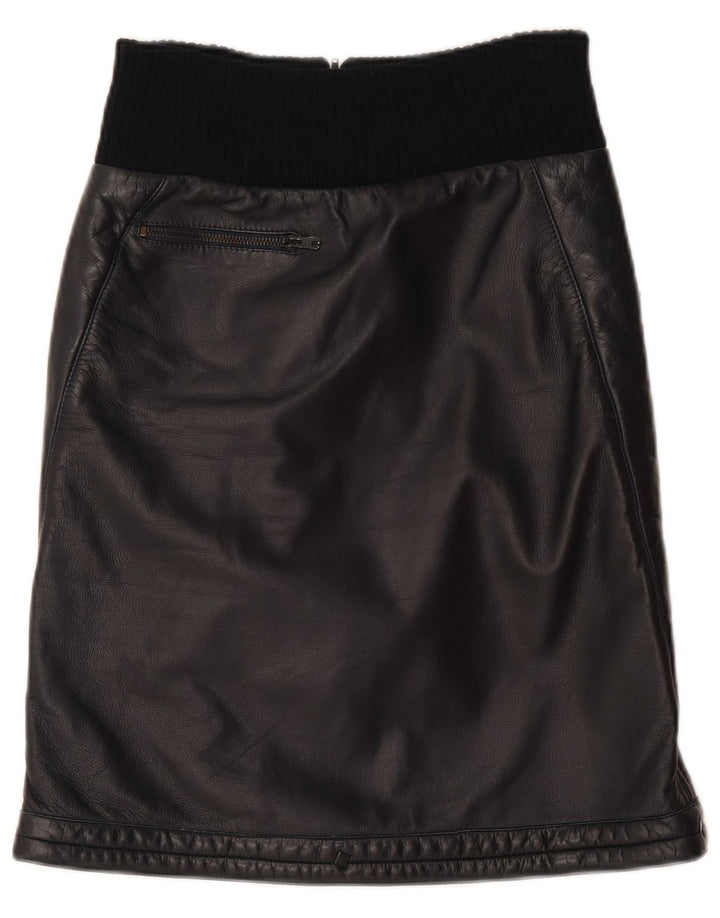 Complice Womens Leather Skirt W26 Small Black