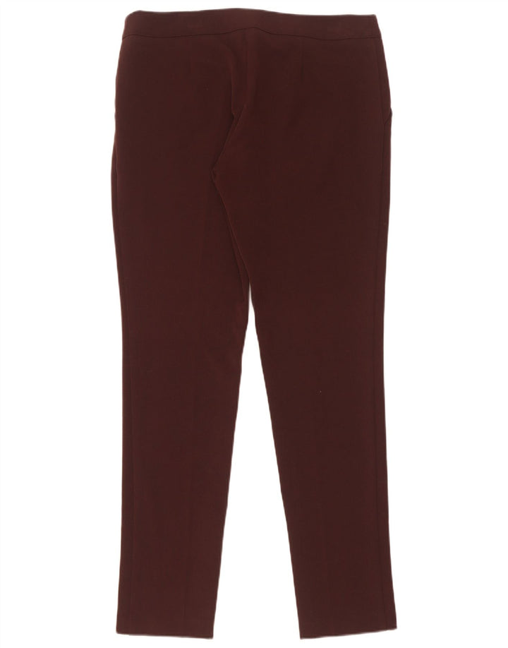 Daniele Alessandrini Womens Slim Chino Trousers IT 42 Medium W32 L30 Maroon