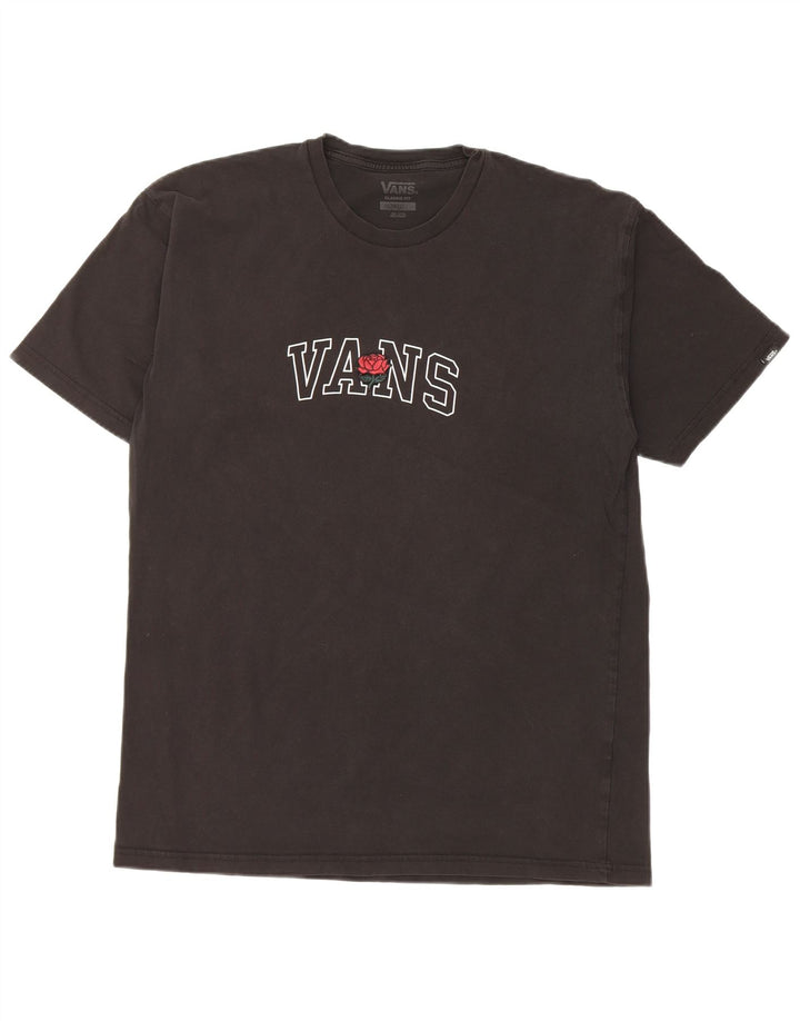 Vans Mens Classic Fit Graphic T-Shirt Top Large Black Cotton