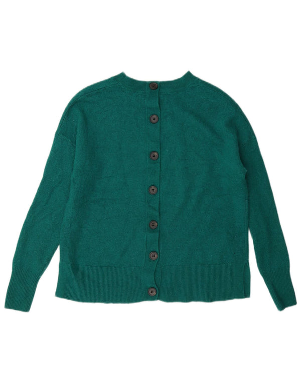 Hobbs Womens Oversized Crew Neck Jumper Sweater UK 6 XS Green Wool