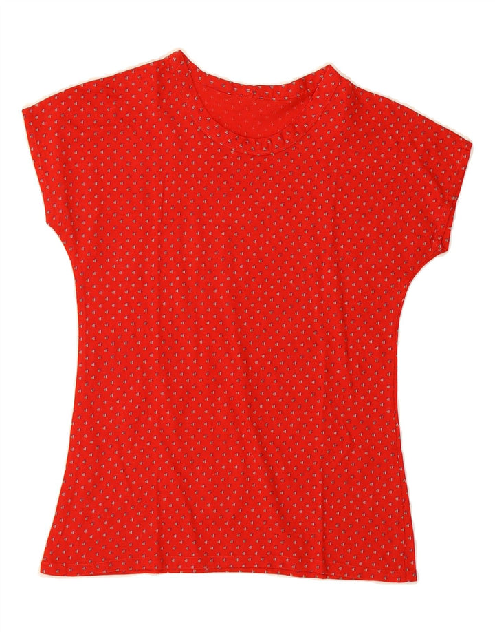 VINTAGE Womens Graphic T-Shirt Top UK 8 Small Red Vintage Vintage and Second-Hand Vintage from Messina Hembry 