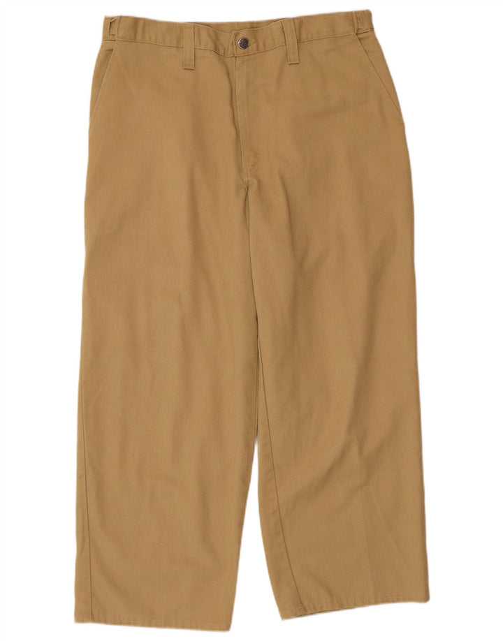 Dickies Mens Straight Cargo Trousers W34 L26 Beige Polyester
