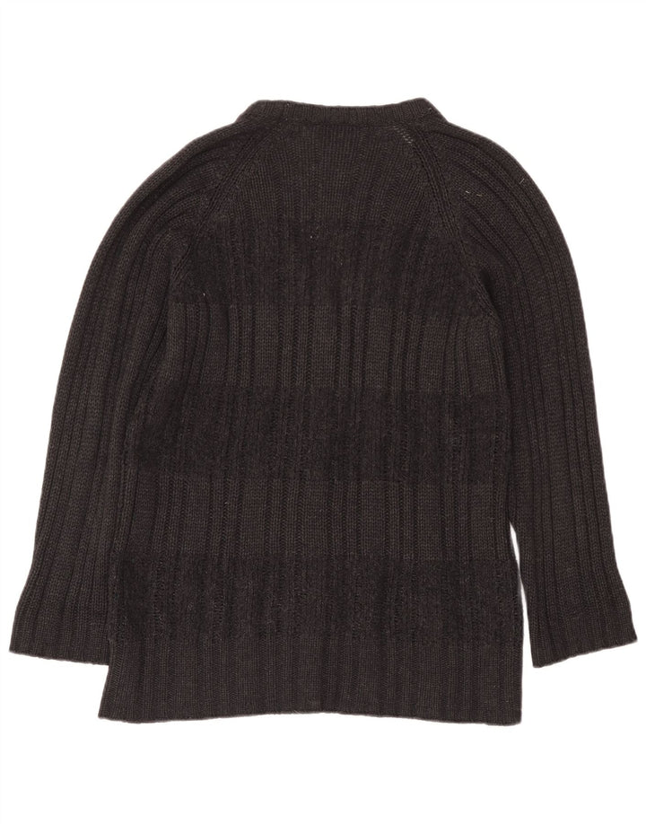 Les Copains Womens Cardigan Sweater UK 14 Medium Grey Wool