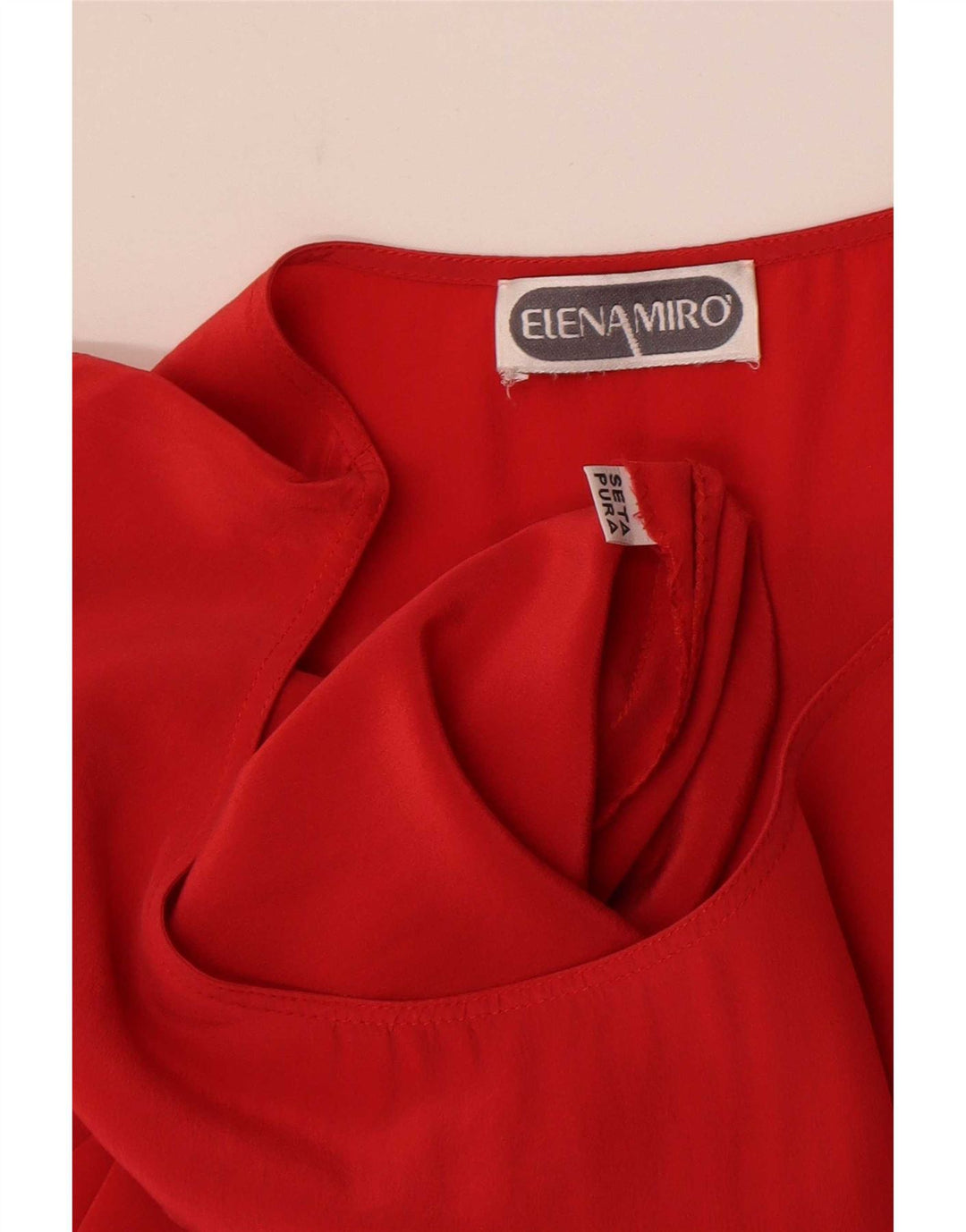ELENA MIRO Womens Sleeveless Blouse Top UK 16 Large Red Silk