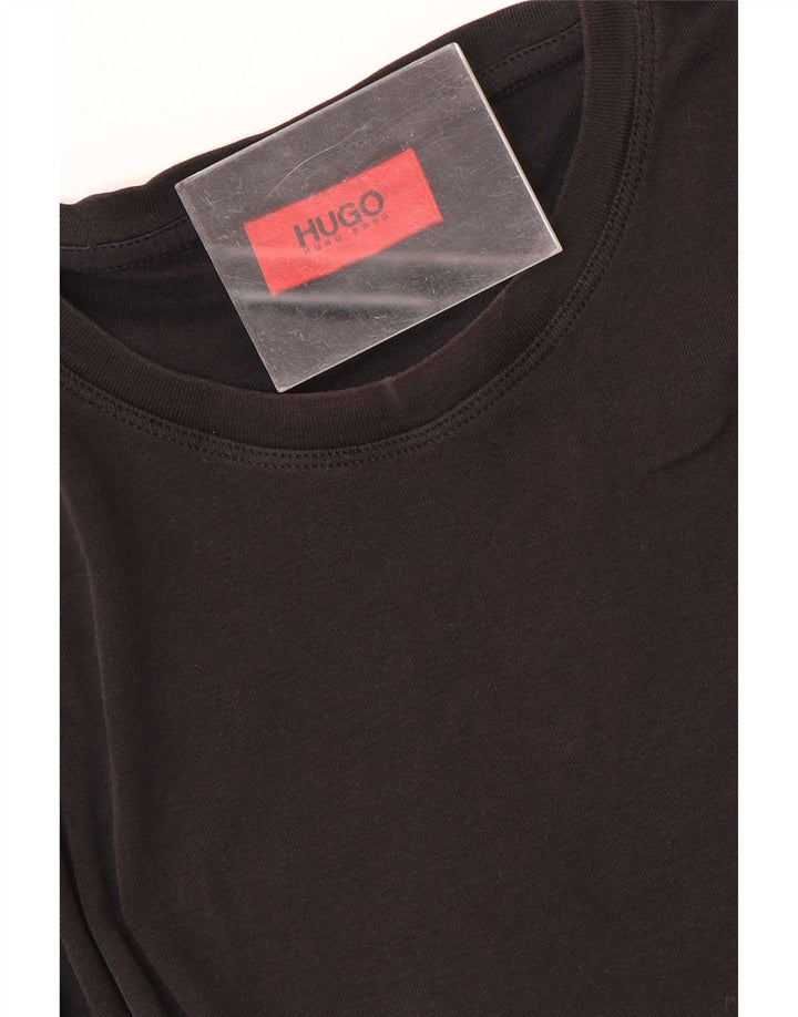 Hugo Boss Mens T-Shirt Top 2XL Black Cotton