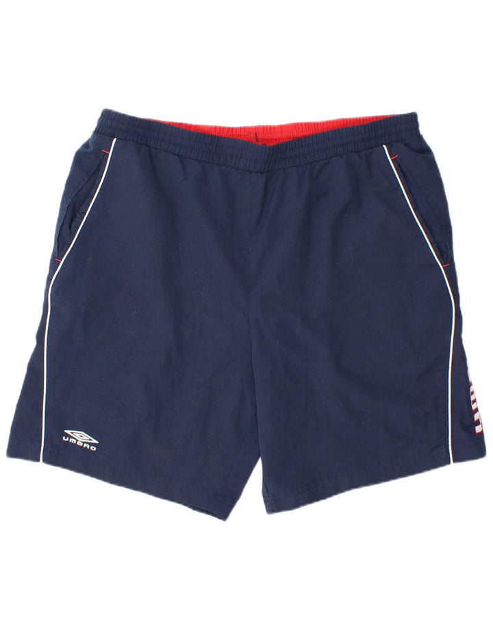 Umbro Mens Graphic Swimming Shorts Large  Navy Blue Polyester