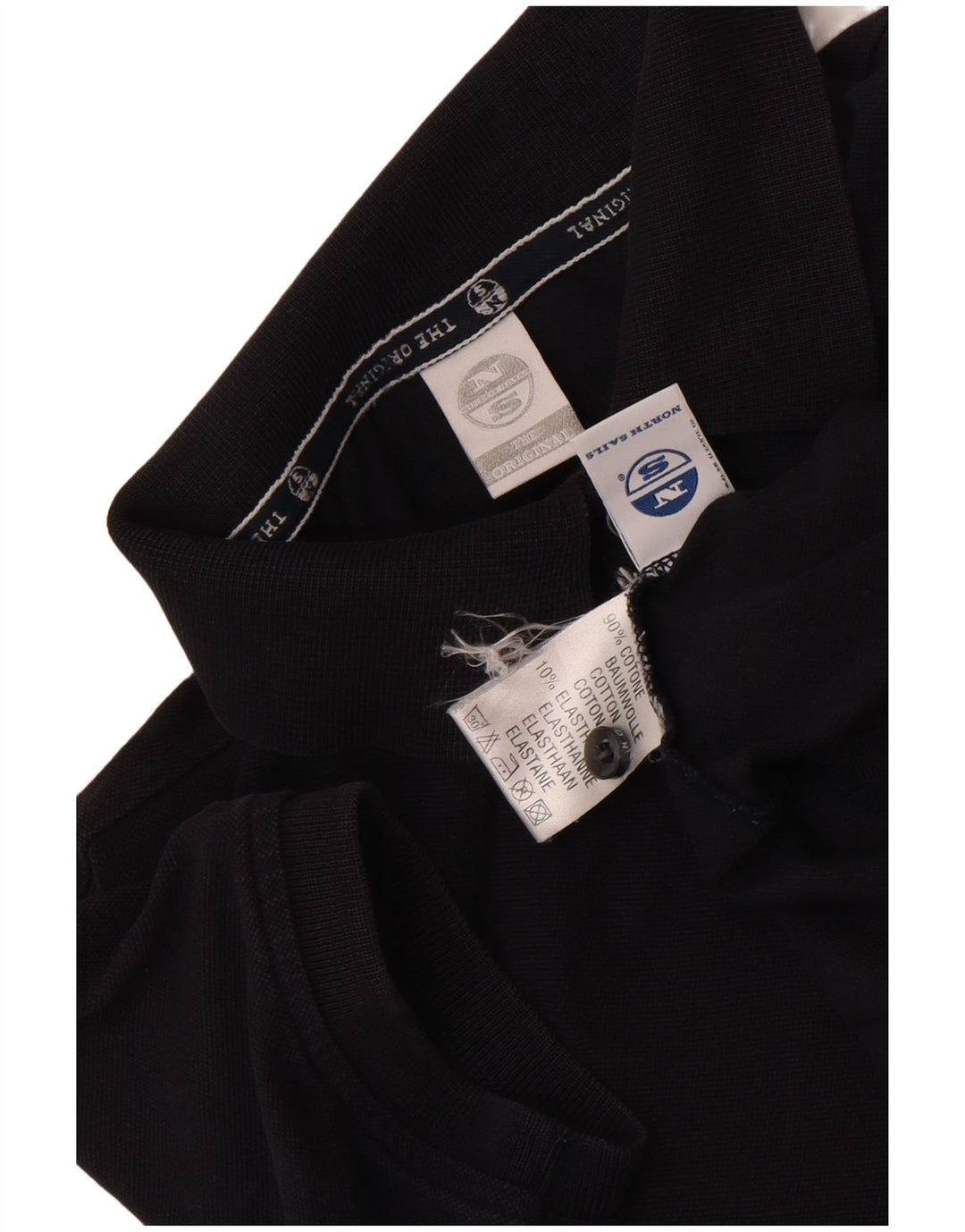 North Sails Womens Polo Shirt UK 12 Medium Black Cotton