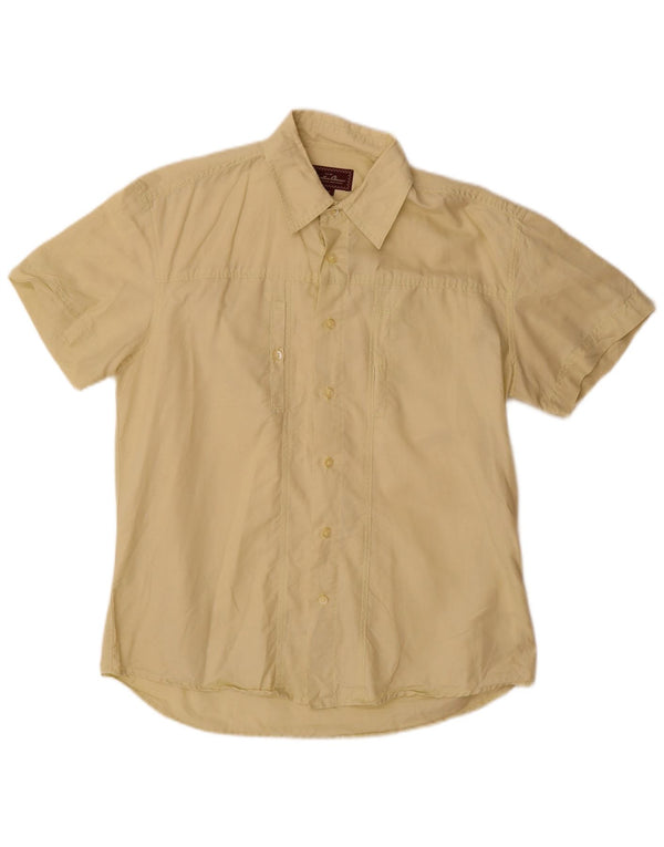 Marlboro Classics Mens Short Sleeve Shirt Large Yellow