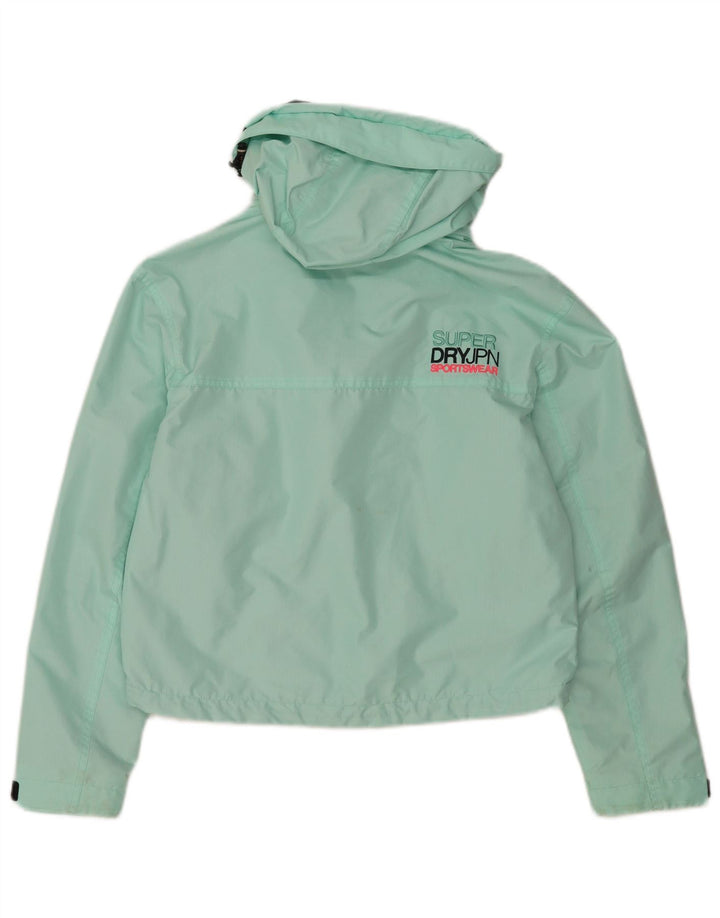Superdry Womens The Windcheater Graphic Bomber Jacket UK 8 Small Turquoise