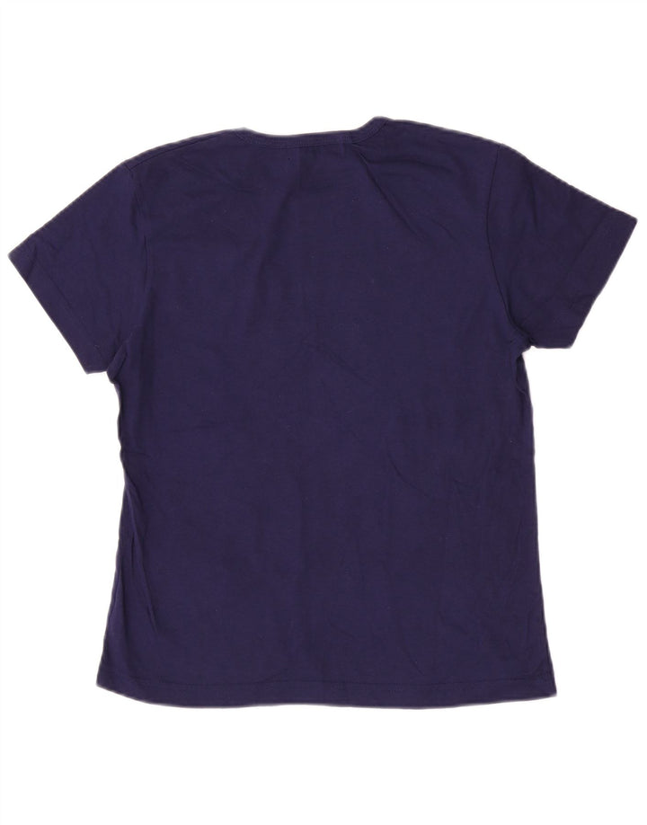 Fila Womens T-Shirt Top IT 46/48 Large Navy Blue Cotton
