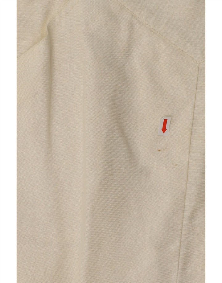 MARELLA Womens A-Line Skirt UK 12 Medium W30 Off White Linen