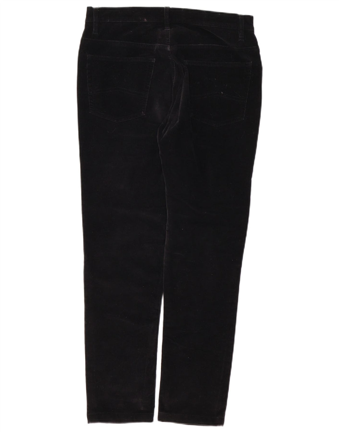 MARLBORO CLASSICS Womens Slim Corduroy Trousers W29 L28 Black Cotton