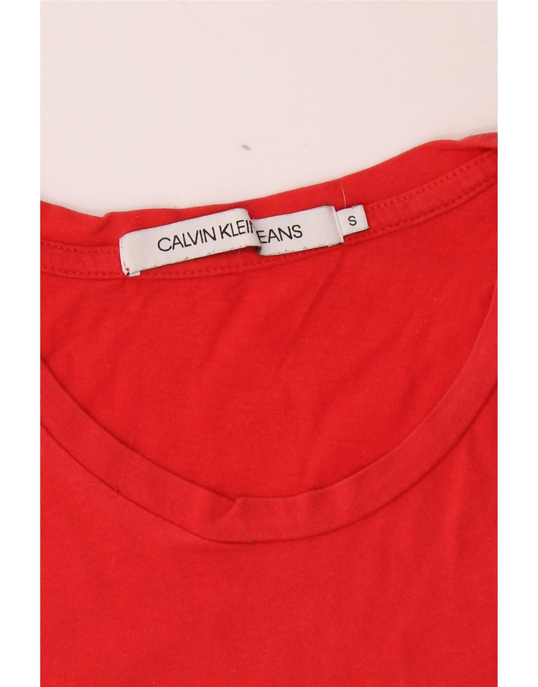 CALVIN KLEIN JEANS Mens Graphic T-Shirt Top Small Red