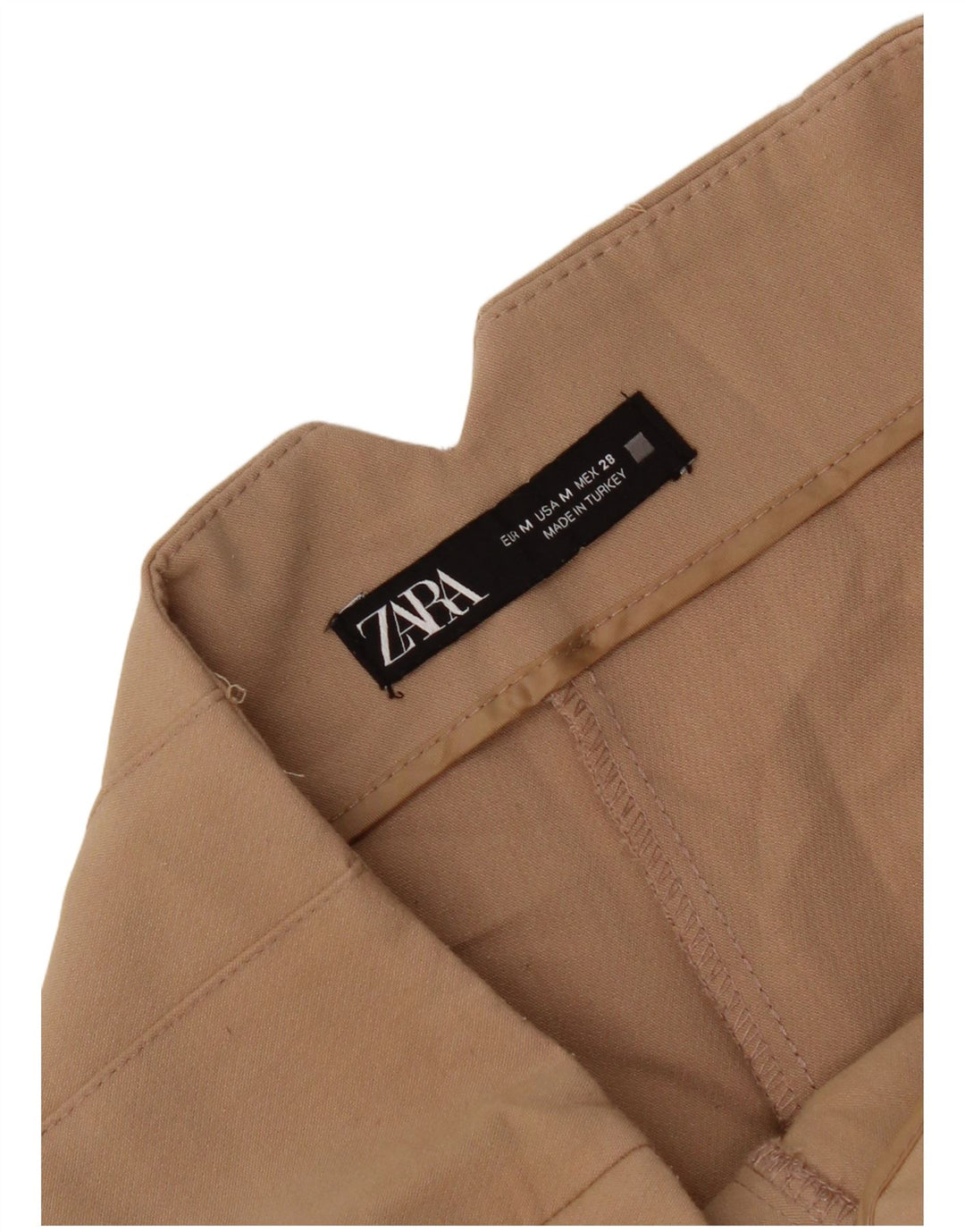 Zara Womens Tapered Suit Trousers Medium W28 L26 Beige