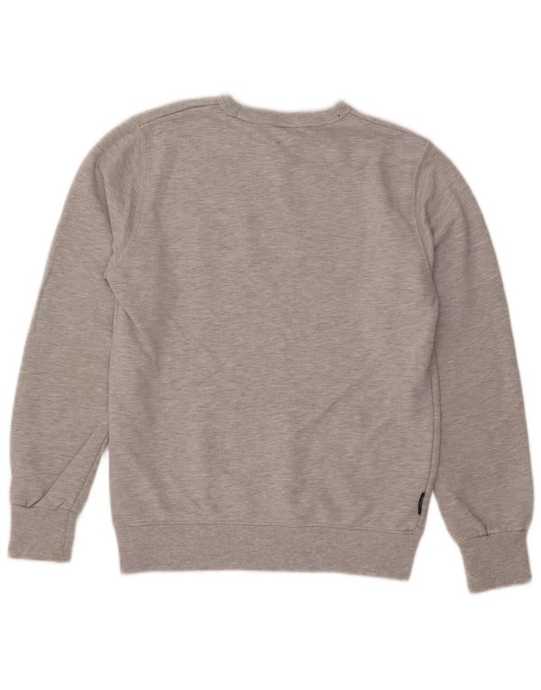 Superdry Mens Graphic Sweatshirt Jumper Medium Grey Flecked Cotton