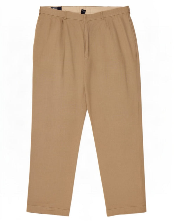Polo Ralph Lauren Mens Pegged Chino Trousers W42 L32 Beige Linen
