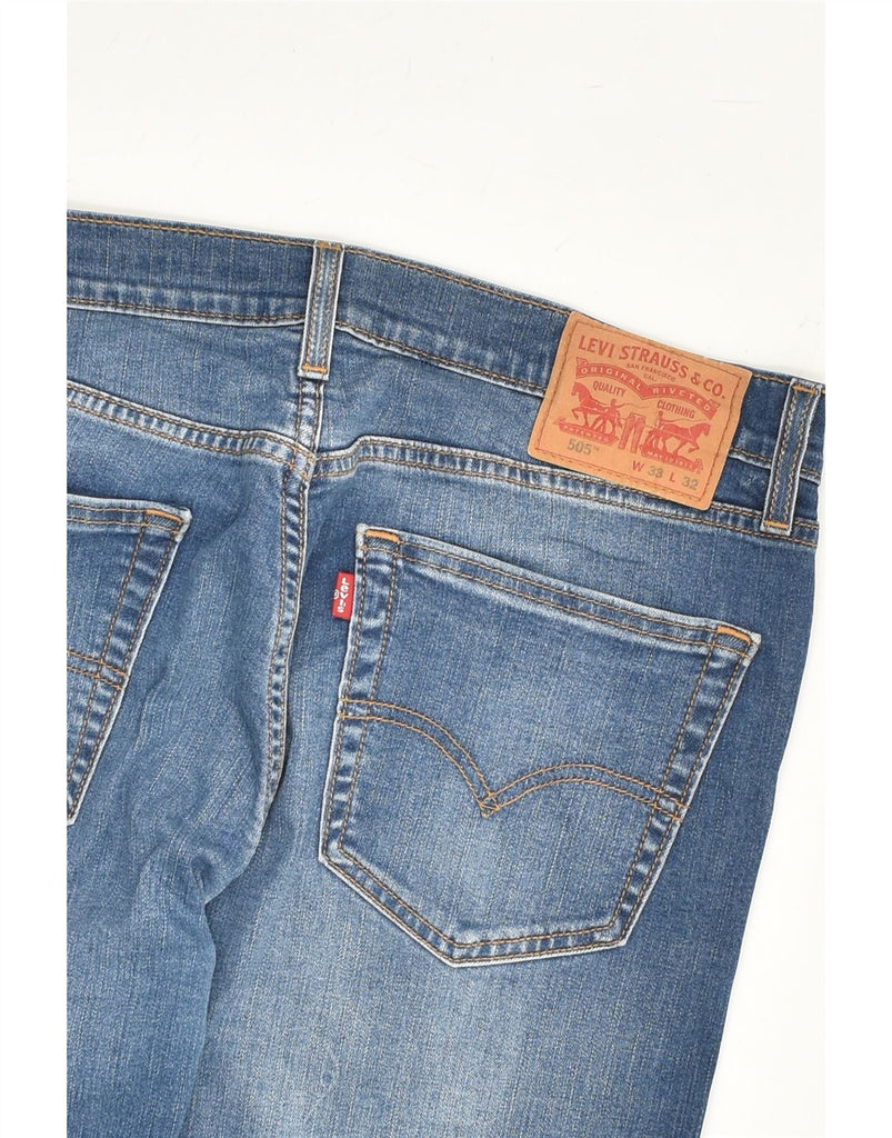 LEVI'S Mens 505 Straight Jeans W33 L24 Blue Cotton | Vintage Levi's | Thrift | Second-Hand Levi's | Used Clothing | Messina Hembry 