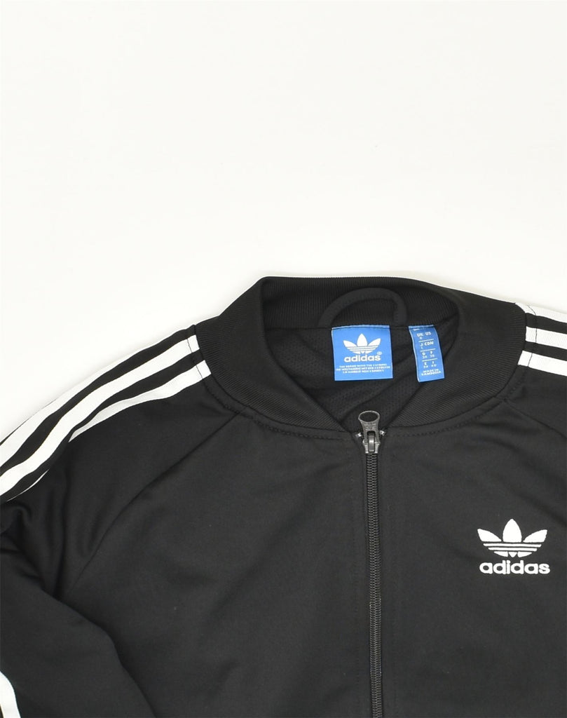 ADIDAS Womens Tracksuit Top Jacket UK 8 Small Black Polyester | Vintage Adidas | Thrift | Second-Hand Adidas | Used Clothing | Messina Hembry 