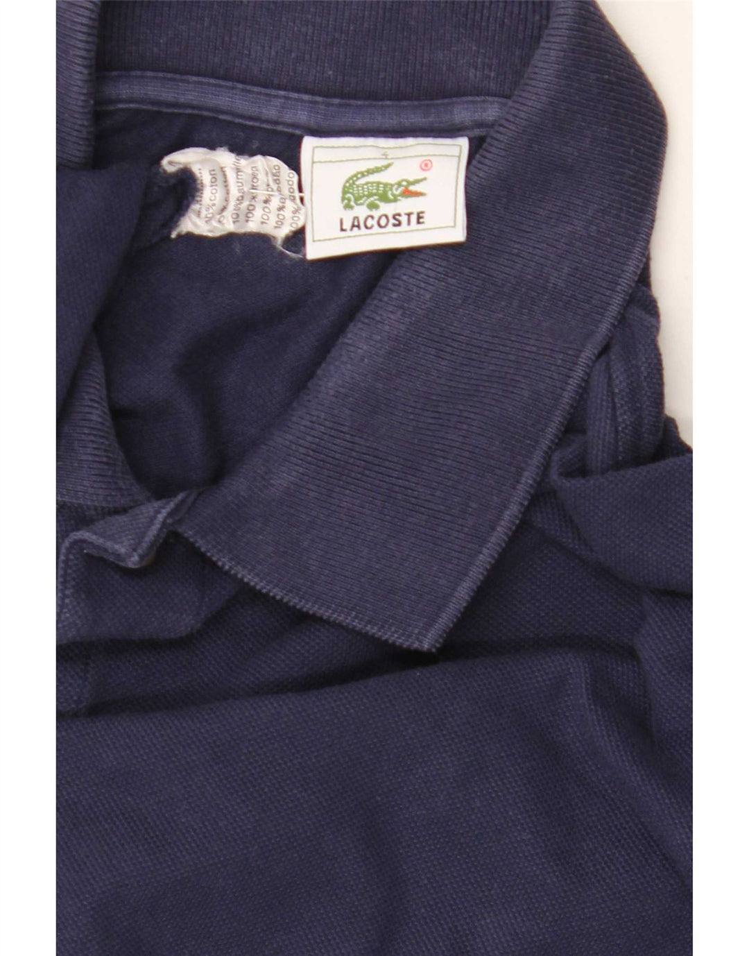 Lacoste Mens Long Sleeve Polo Shirt Size 4 Medium Navy Blue