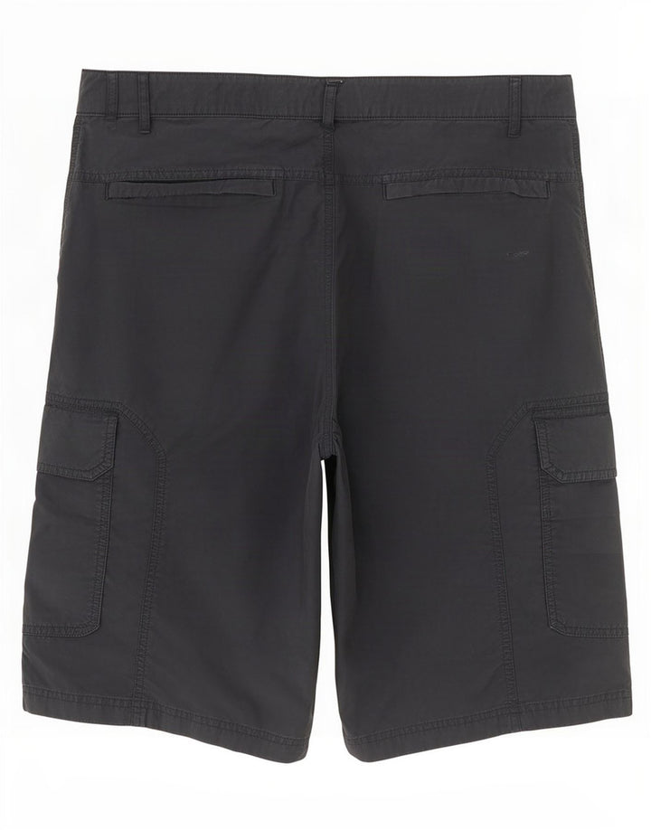 Marks & Spencer Mens Cargo Shorts Large W34 Navy Blue Cotton