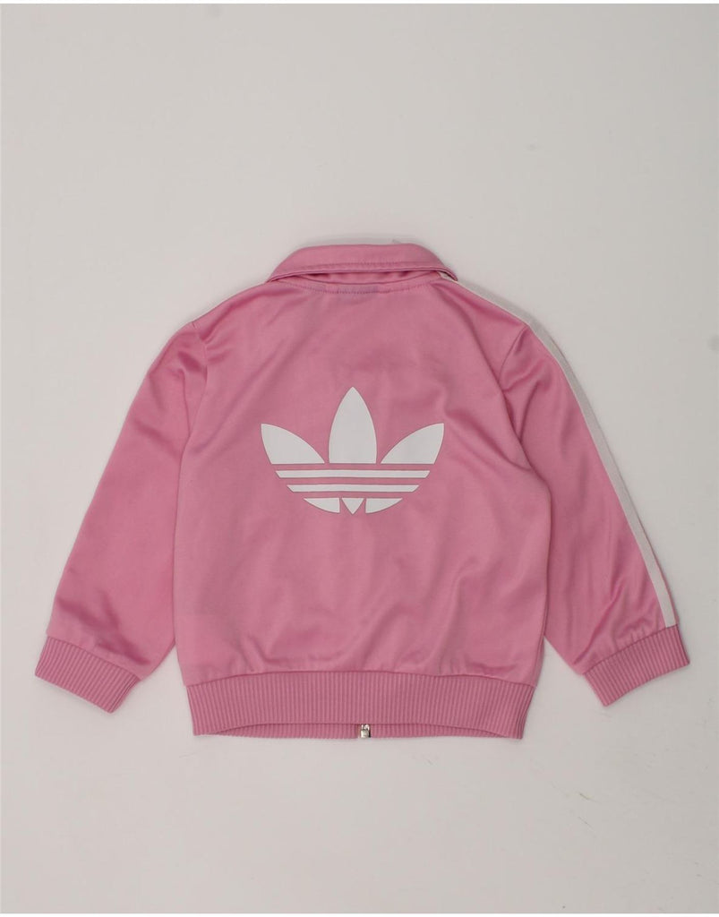 ADIDAS Baby Boys Graphic Tracksuit Top Jacket 9-12 Months Pink Polyester | Vintage Adidas | Thrift | Second-Hand Adidas | Used Clothing | Messina Hembry 