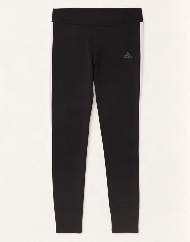 Adidas Womens Climacool Crop Leggings UK 12/14 Medium Black Colourblock